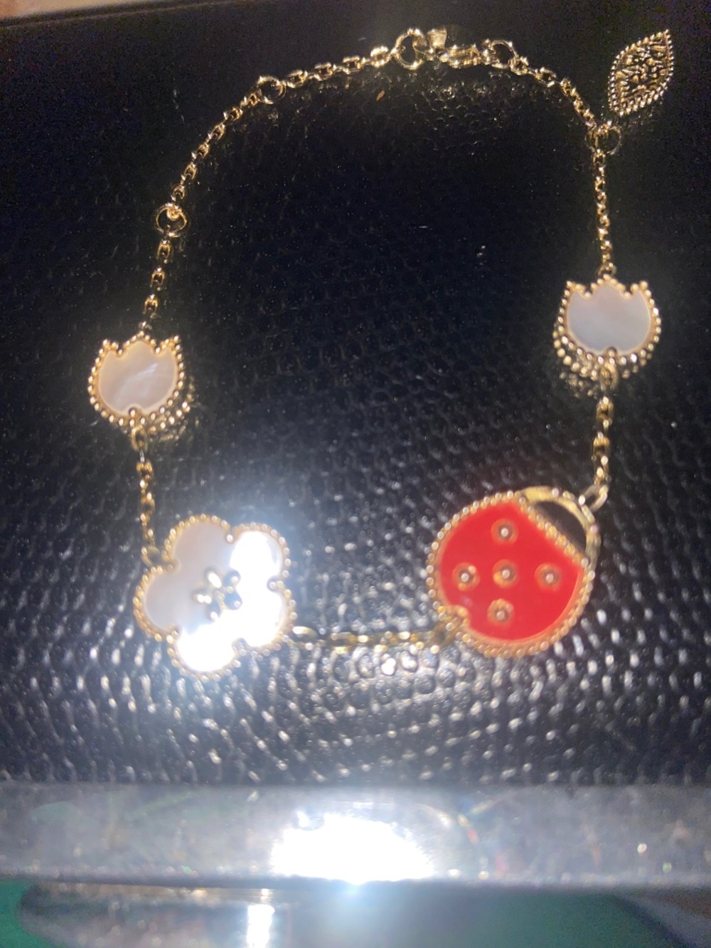 Lady bug bracelet